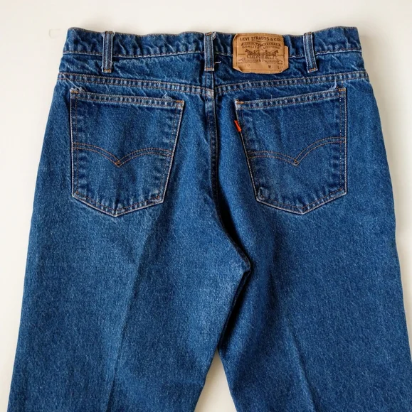 Rare Vintage Levi's 517 Blank Orange Tab 36 34 Jeans Pants Straight Leg - Picture 6 of 8
